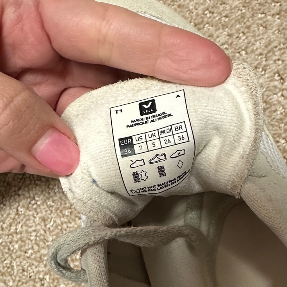 Veja White and Beige Sneakers - Picture 10 of 11